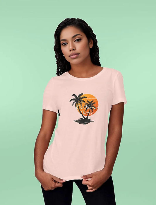 Caribbean Queen Premium 100% Organic Cotton Woman's Tshirt