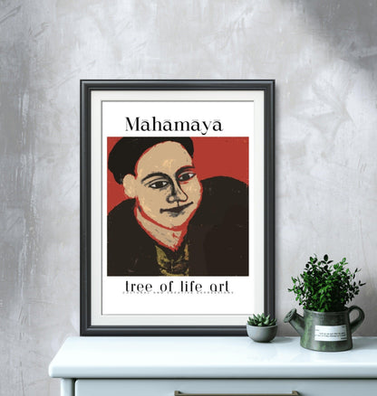 Cultural Art, Vegan Art Prints, Mahamaya by Katherin Joyette, Museum Quality - Tree of Life Art