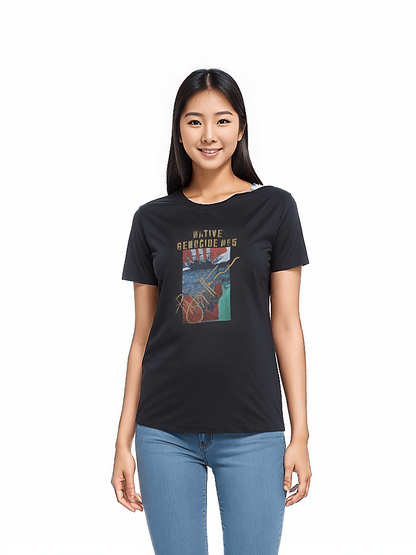 Native Genocide #5 Premium 100% Organic Lightweight Unisex T-shirt, crafted for comfort and sustainability, soft fit, from Tree of Life Art.