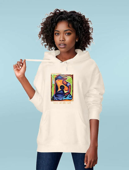 Acoustic Whisperer premium unisex hoodie, heavyweight medium fit, offered by Tree of Life Art, perfect for versatile, durable wear