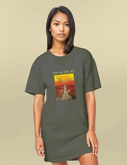 tshirt dress Tree of Life Premium 100% Organic Cotton Women's Tshirt Tree of Life Premium Plus Women's Tshirt Dress