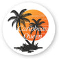 Caribbean Queen premium circle sticker, featuring vibrant and durable design, perfect for personalizing your belongings, from Tree of Life Art.