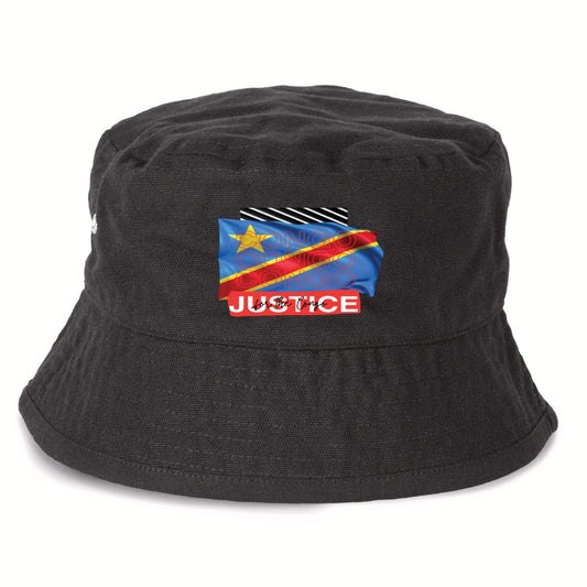 Justice for Congo Bucket Hat - 100% Recycled Cotton Premium | Tree of Life Art