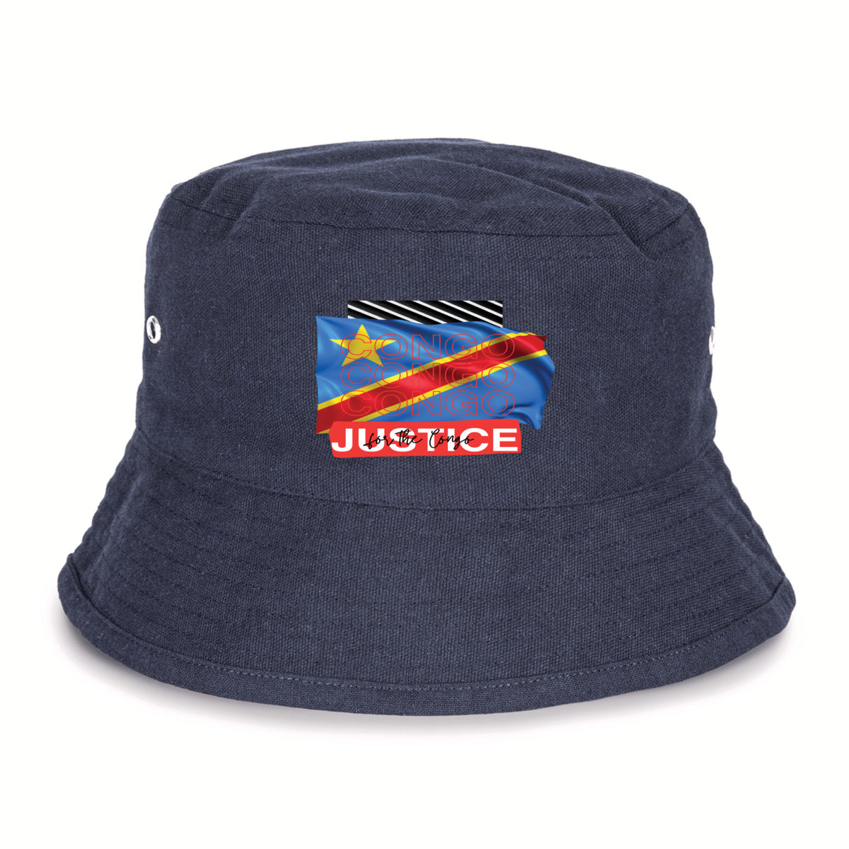 Justice for Congo Bucket Hat - 100% Recycled Cotton Premium | Tree of Life Art - Tree of Life Art