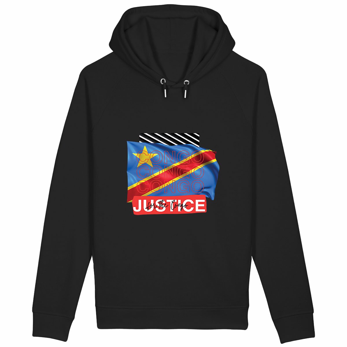 Justice for Congo Unisex Hoodie - Organic Cotton Premium | Tree of Life Art