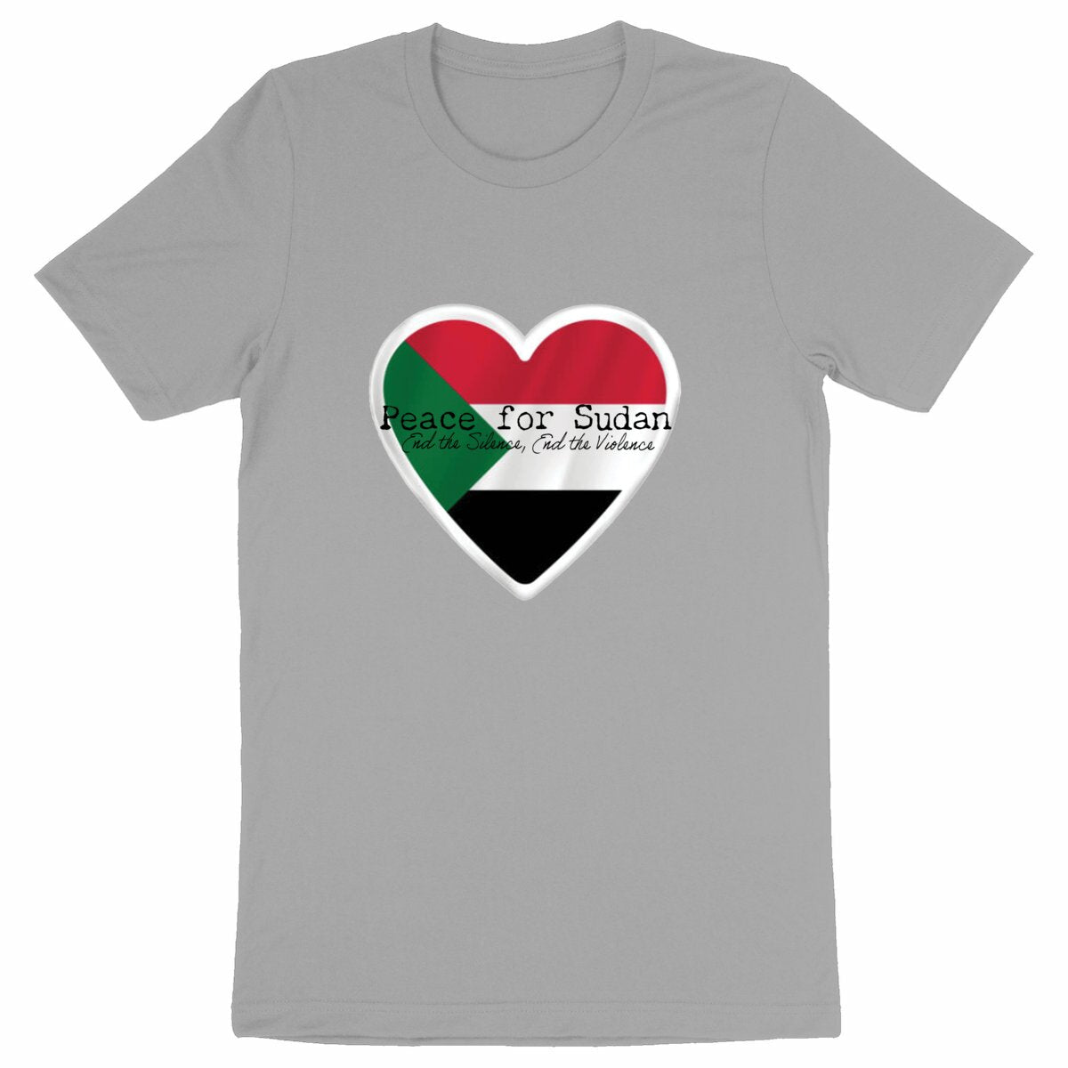 Peace for Sudan Premium 100% Organic Cotton Unisex Tshirt | Tree of Life Art - Tree of Life Art