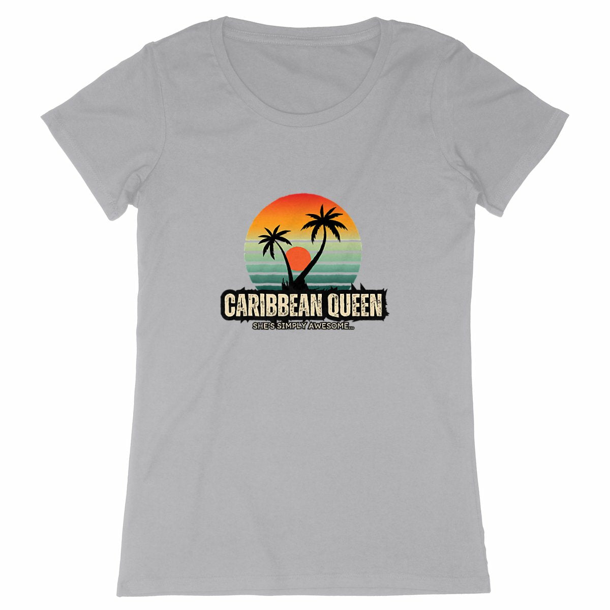 Caribbean Queen  Premium 100% Organic Cotton Woman's Tshirt