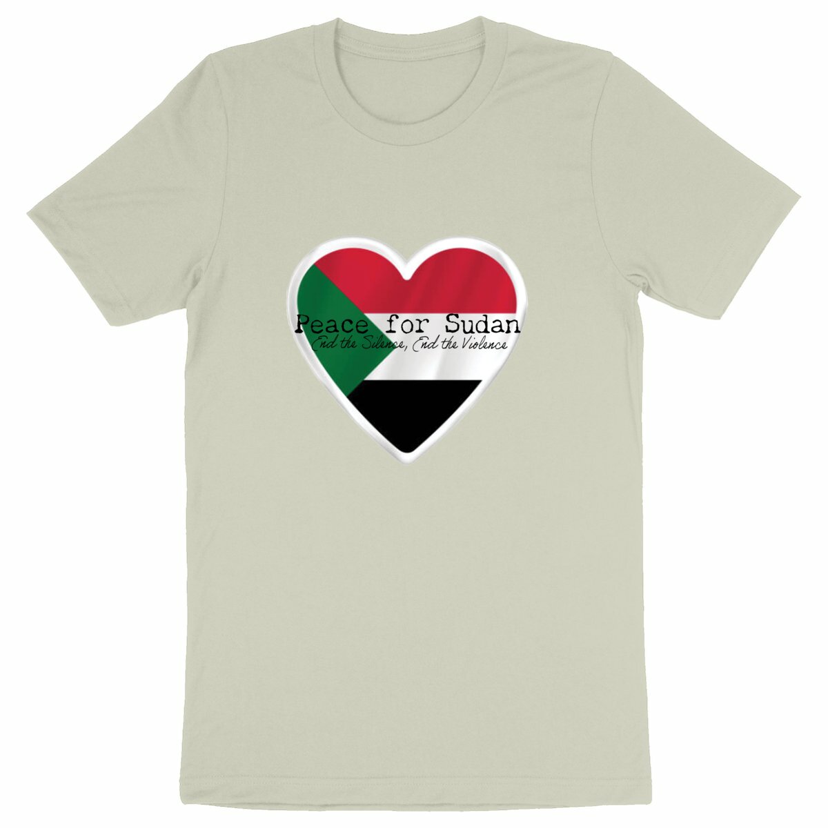 Peace for Sudan Premium 100% Organic Cotton Unisex Tshirt | Tree of Life Art - Tree of Life Art