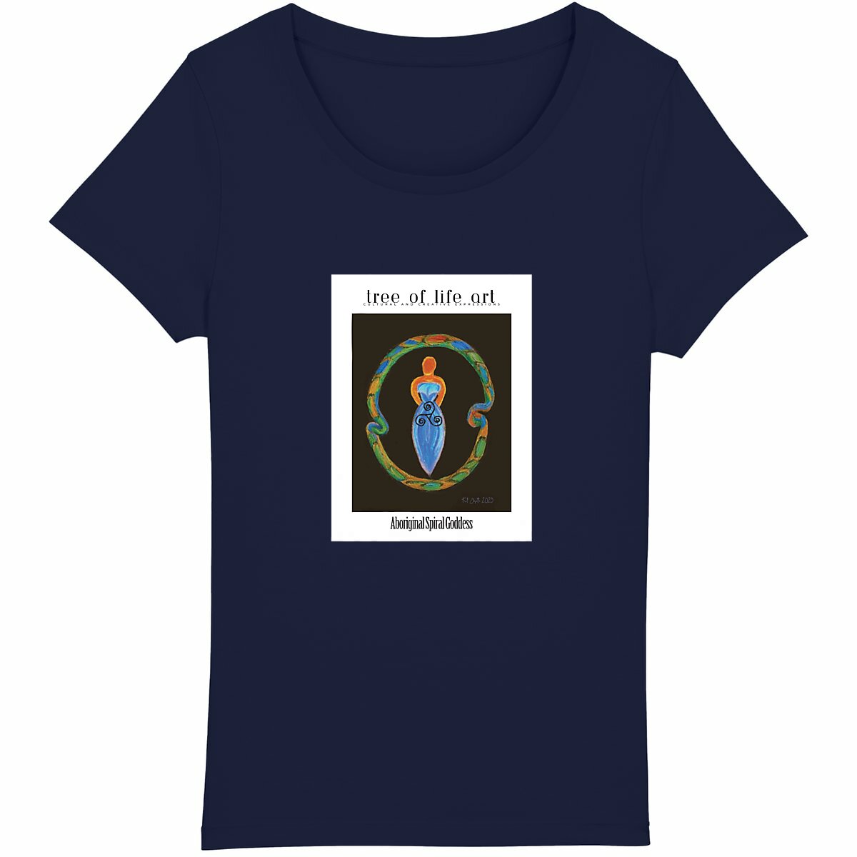 Tree of Life Co. Spiral Goddess Poster Woman's T-shirt, 100% Organic Cotton