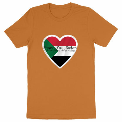 Peace for Sudan Premium 100% Organic Cotton Unisex Tshirt | Tree of Life Art - Tree of Life Art