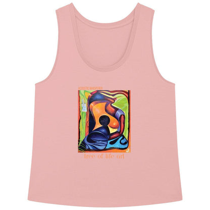 Acoustic Whisperer loose fitting women's tank top in premium plus quality, by Tree of Life Art, featuring organic cotton breathable, eco-friendly fabric