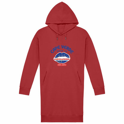Made in Cape Verde Woman's Hoodie Dress, Premium Organic Comfy Cotton - Tree of Life Art