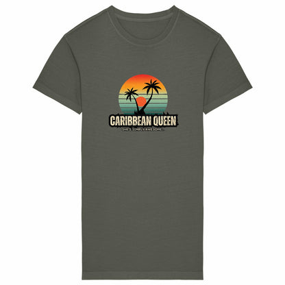 Caribbean Queen T-Shirt Dress - Premium 100% Organic Cotton | Tree of Life Art - Tree of Life Art