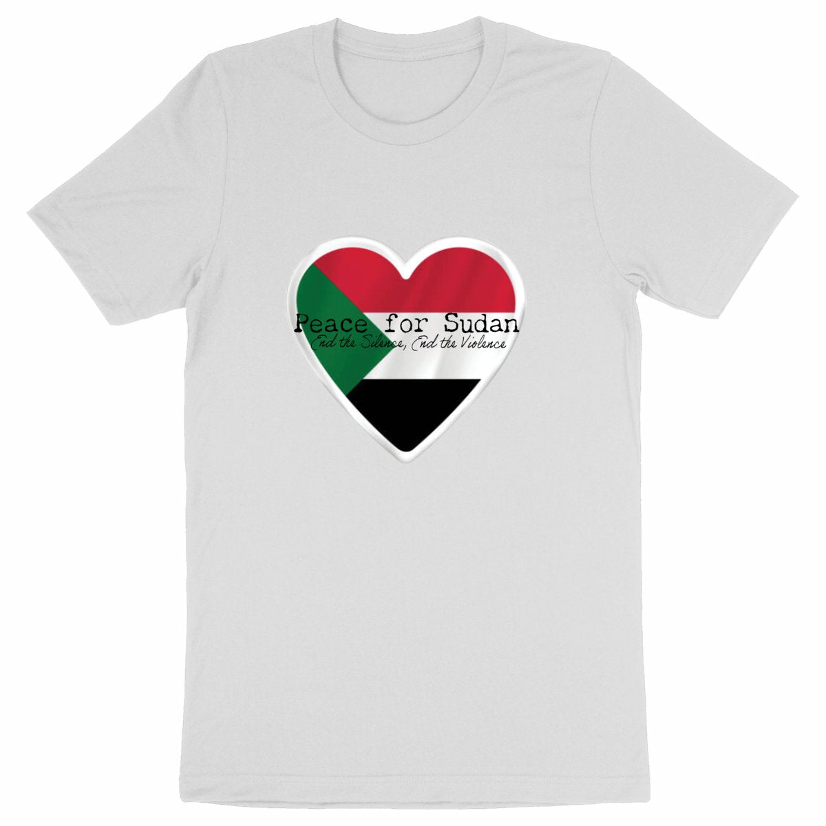 Peace for Sudan Premium 100% Organic Cotton Unisex Tshirt | Tree of Life Art - Tree of Life Art