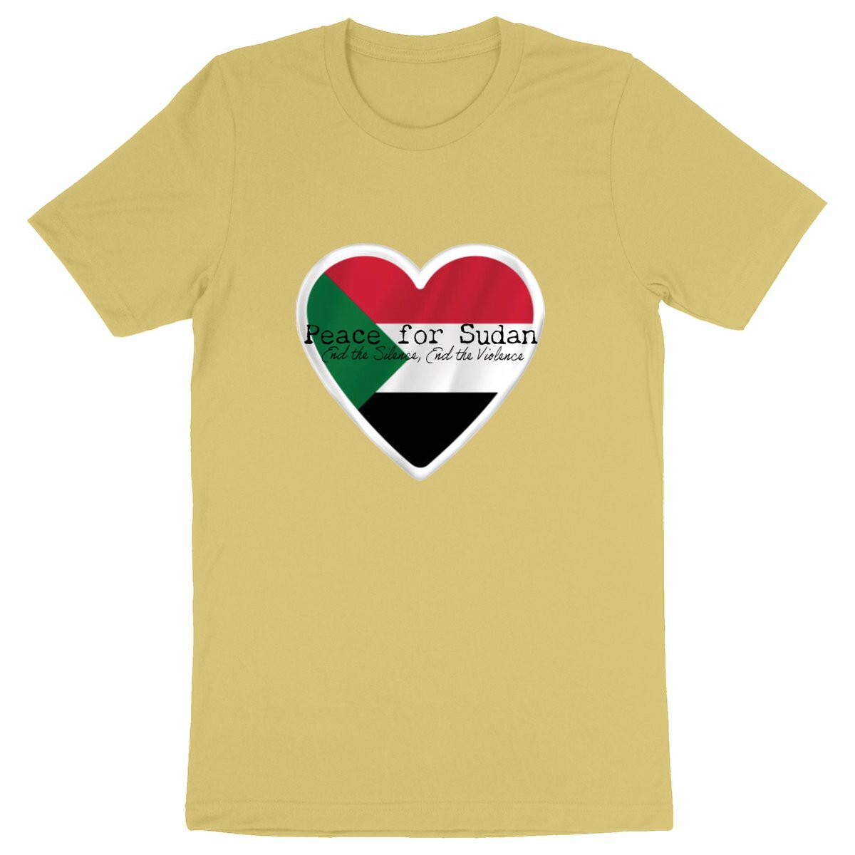 Peace for Sudan Premium 100% Organic Cotton Unisex Tshirt | Tree of Life Art - Tree of Life Art