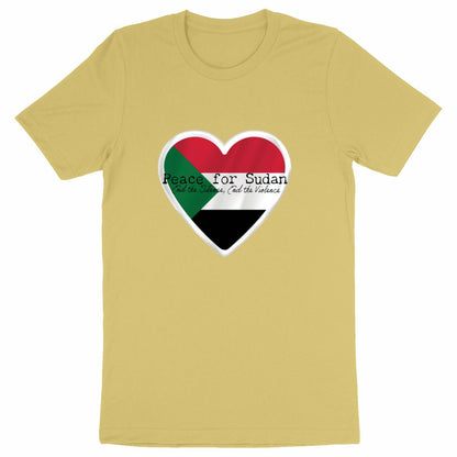 Peace for Sudan Premium 100% Organic Cotton Unisex Tshirt | Tree of Life Art - Tree of Life Art