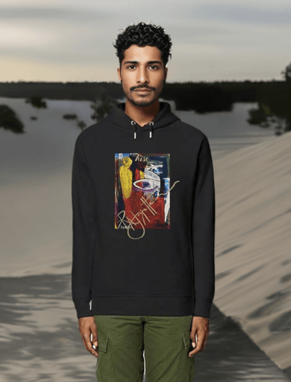 Rise! Dedication to Haiti Earthquake Disaster Unisex Hoodie, medium fit with side pockets, crafted by Tree of Life Art, symbolizes support and resilience.