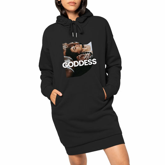 Goddess Rises Premium 100% Organic Cotton Woman's Hoodie Dress | Tree of Life Art - Tree of Life Art