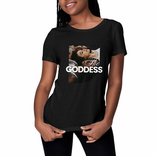 Goddess Rises Premium Plus Woman's T-shirt - 100% Organic Cotton | Tree of Life Art - Tree of Life Art