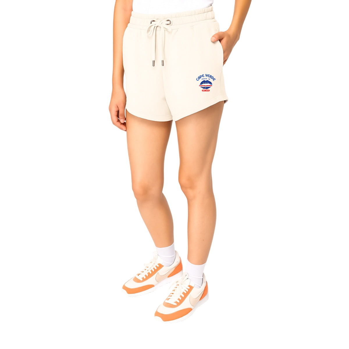 Made in Cape Verde Woman's Shorts Made in Portugal, 100% Organic Cotton - Tree of Life Art