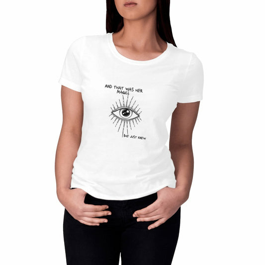 She Just Knew... Woman's Premium Plus Organic Cotton T-Shirt - Intuition Tee | Tree of Life Art - Tree of Life Art