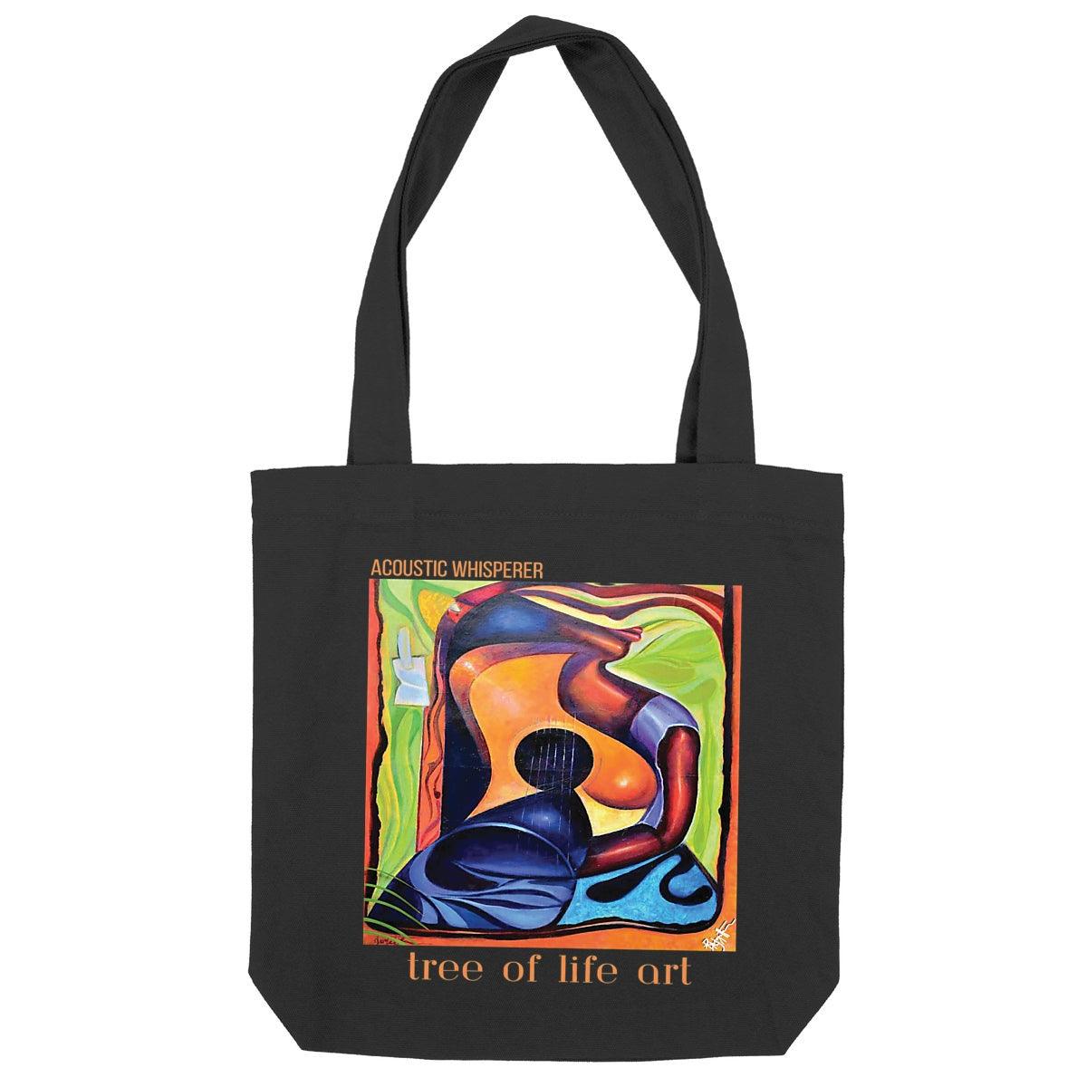 Acoustic Whisperer Premium Heavy Totebag, crafted from eco-friendly recycled materials, designed by Tree of Life Art, robust and sustainable.
