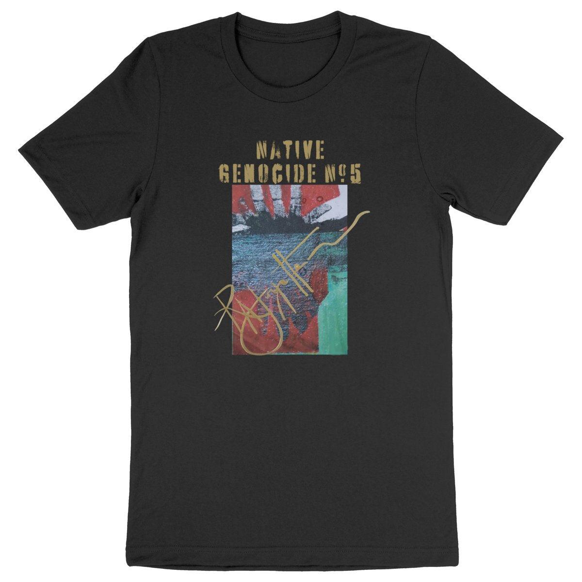 Native Genocide #5 Premium 100% Organic Lightweight Unisex T-shirt, crafted for comfort and sustainability, soft fit, from Tree of Life Art.