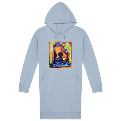 Acoustic Whisperer premium plus hoodie dress in eco-friendly comfort fit, designed by Tree of Life Art, perfect for relaxed yet stylish wear.