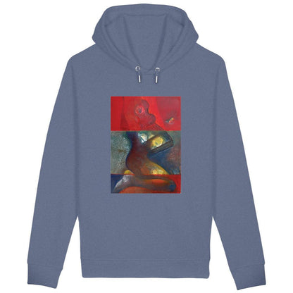 Premium Unisex Side Pocket Medium Fit Hoodie, 85% organic cotton, 15% recycled polyester, 300 g/m², featuring metal eyelets and slanted side seams with pockets, by Tree of Life Art