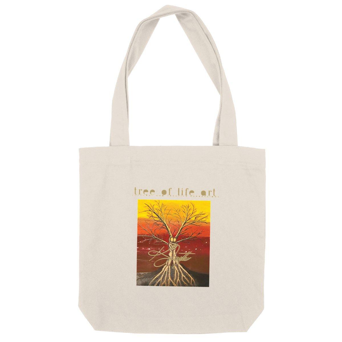 Tree of Life Premium Heavyweight Totebag, crafted from recycled materials, designed by Tree of Life Art, offers durability and sustainability