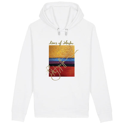 Lines of Shadow Premium Organic Unisex Side Pocket Hoodie, medium fit, designed by Tree of Life Art, features practical side pockets for everyday utility.