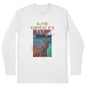 Native Genocide #5 Men's Organic Long Sleeve T-Shirt, made from 100% cotton, designed by Tree of Life Art, promoting cultural awareness and sustainability.