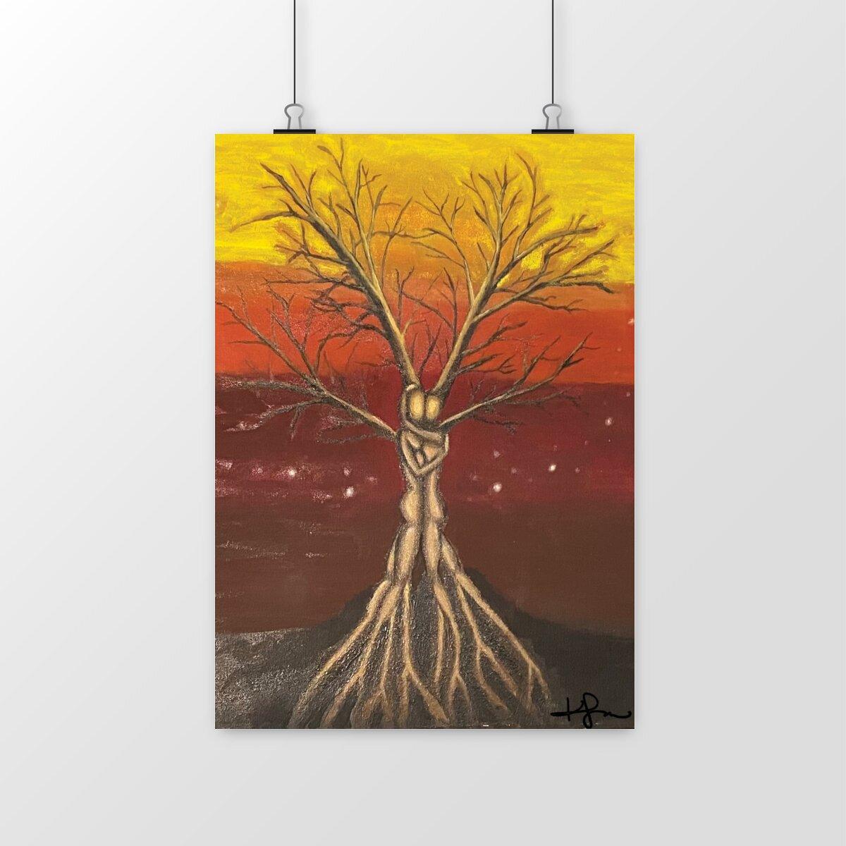 Tree of Life by Katherin Joyette, museum quality holistic art print, embodies spiritual and cultural depth, available at Tree of Life Art.